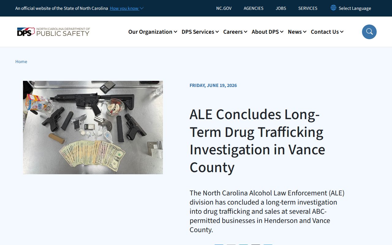 Henderson criminal records from a Vance County multi-agency investigation